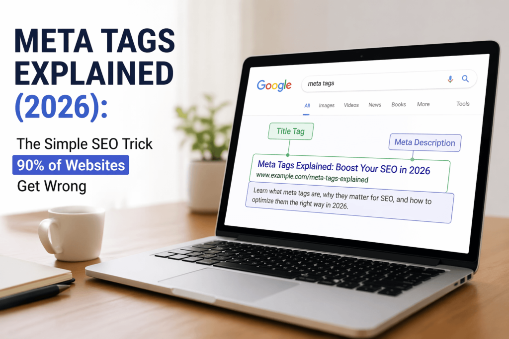 Meta Tags Explained (2026): The Simple SEO Trick 90% of Websites Get Wrong