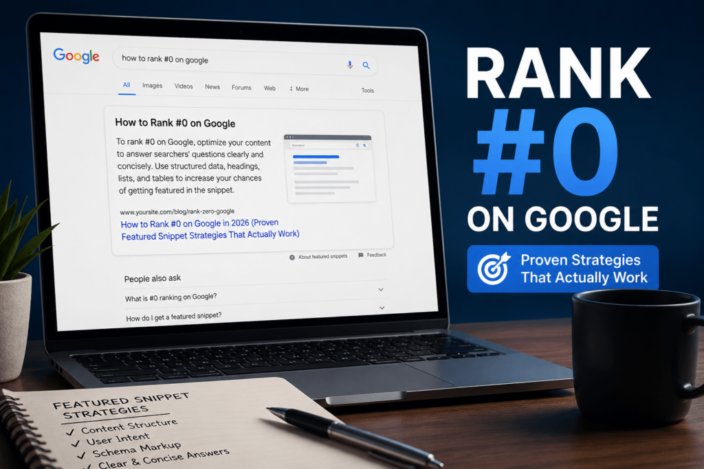 How to Rank #0 on Google in 2026 (Proven Featured Snippet Strategies That Actually Work)