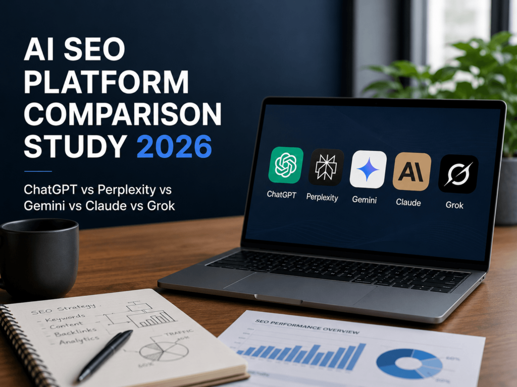 AI SEO Platform Comparison Study 2026 – ChatGPT vs Perplexity vs Gemini vs Claude vs Grok