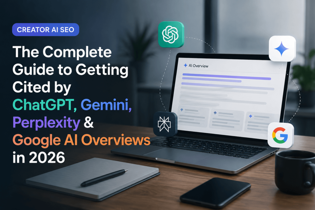 CREATOR AI SEO – Getting Cited by ChatGPT, Gemini, Perplexity & Google AI Overviews in 2026