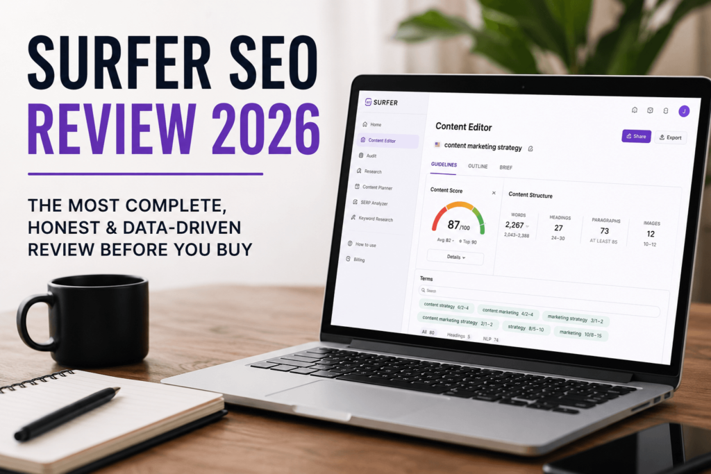 Surfer SEO Review 2026 – The Most Complete, Honest & Data-Driven Review Before You Buy