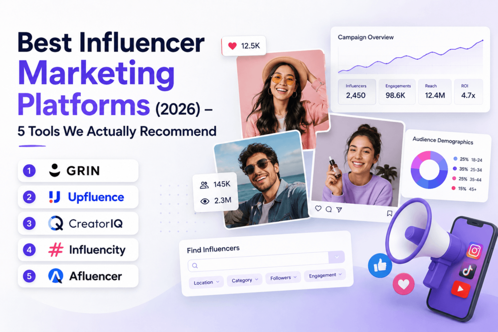 Best Influencer Marketing Platforms (2026) – 5 Tools We Actually Recommend