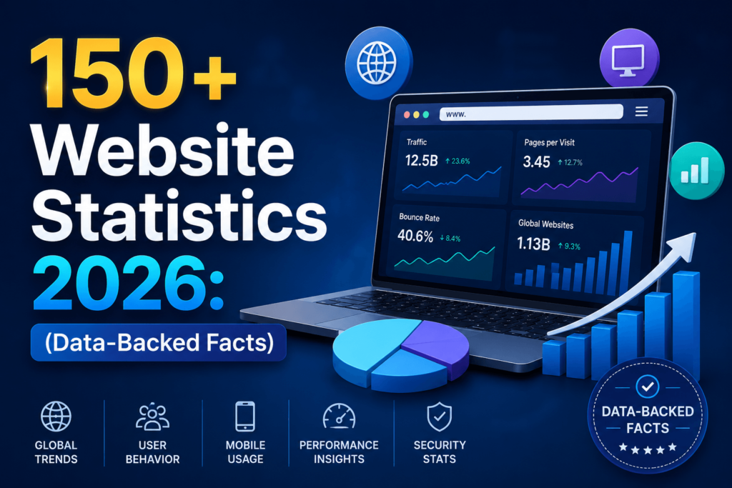 150+ Website Statistics 2026: (Data-Backed Facts)