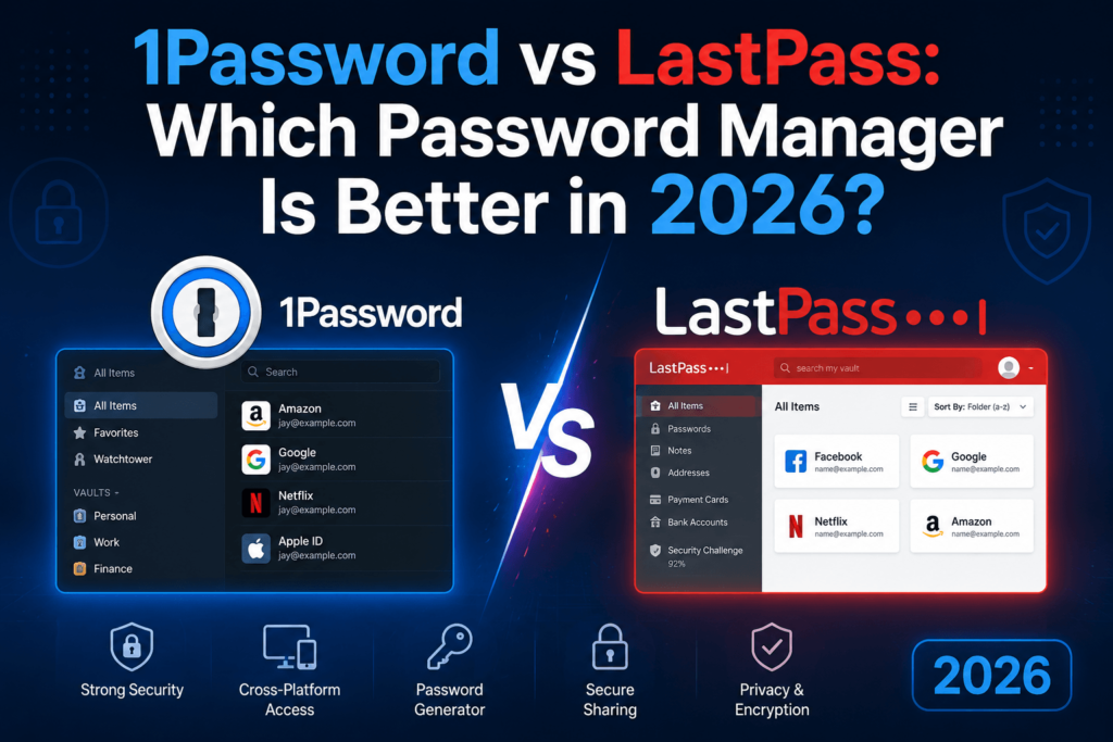1Password vs LastPass: Which Password Manager Is Better in 2026?