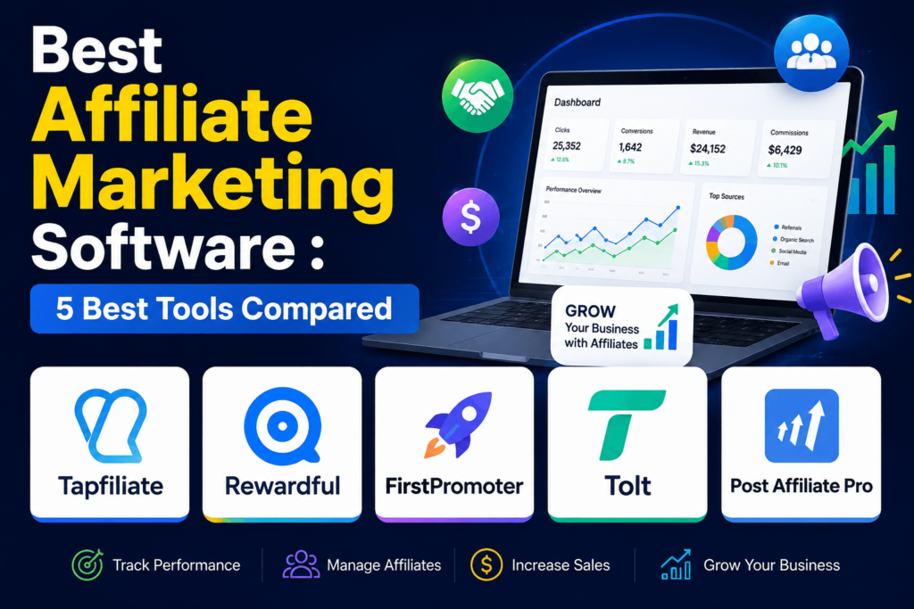 Best Affiliate Marketing Software : 5 Best Tools Compared