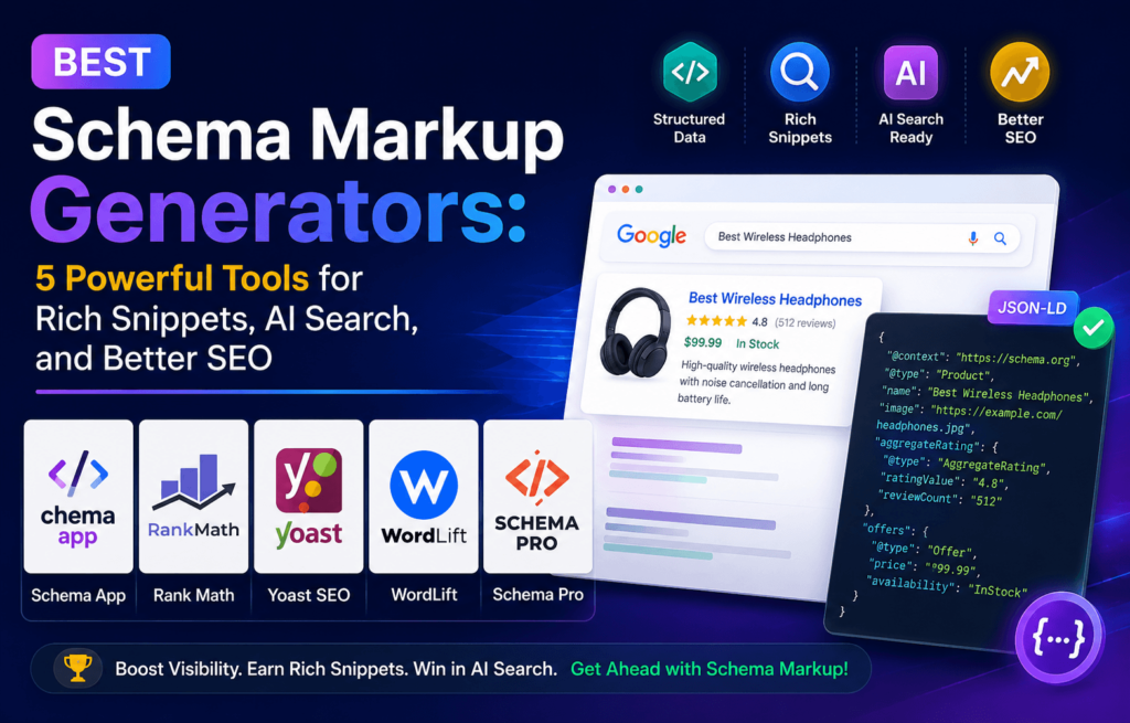 Best Schema Markup Generators: 5 Powerful Tools for Rich Snippets, AI Search, and Better SEO