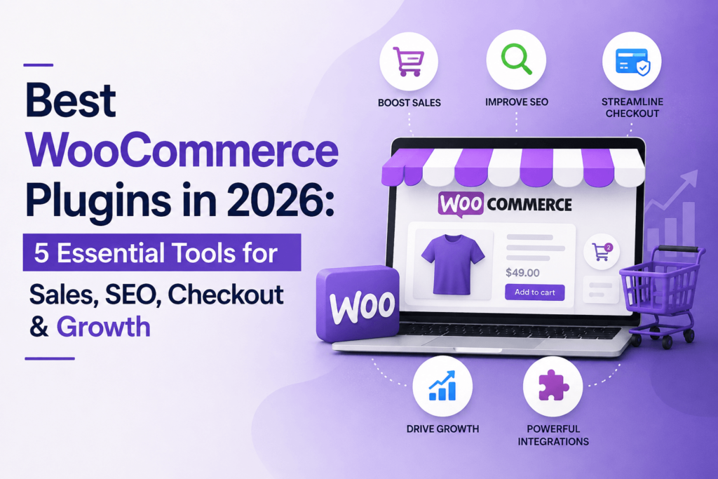 Best WooCommerce Plugins in 2026: 5 Essential Tools for Sales, SEO, Checkout & Growth