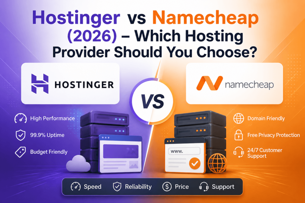Hostinger vs Namecheap (2026) – Which Hosting Provider Should You Choose?