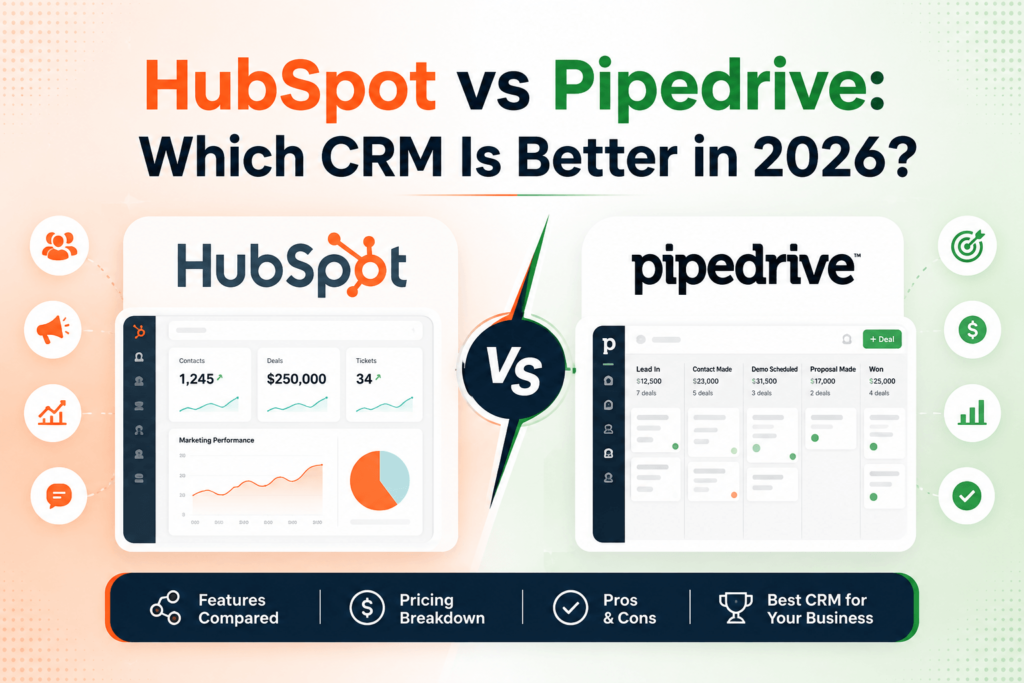 HubSpot vs Pipedrive: Which CRM Is Better in 2026?