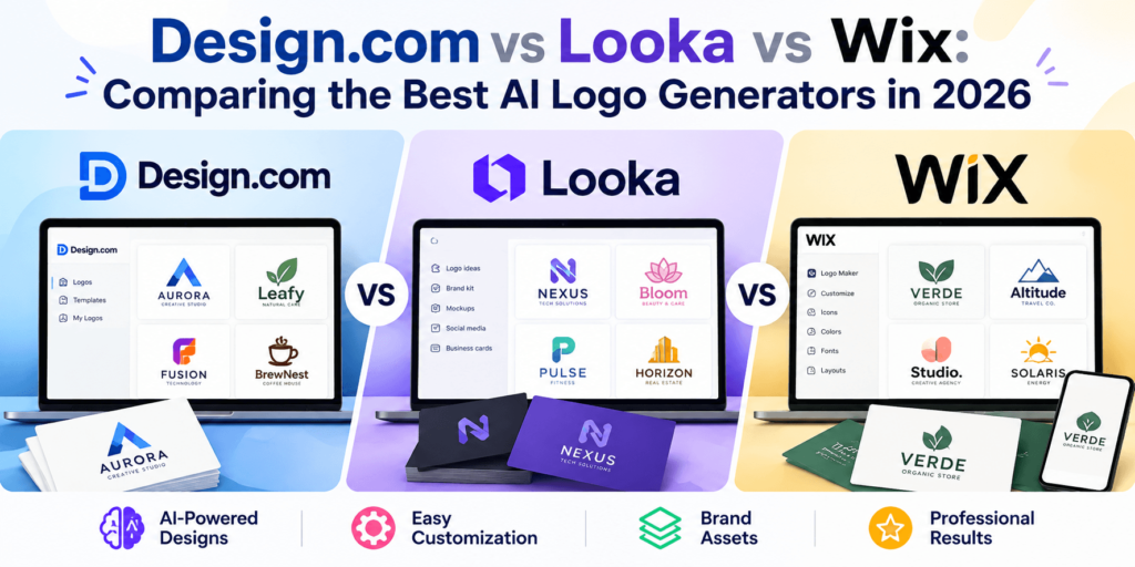 Design.com vs Looka vs Wix: Comparing the Best AI Logo Generators in 2026